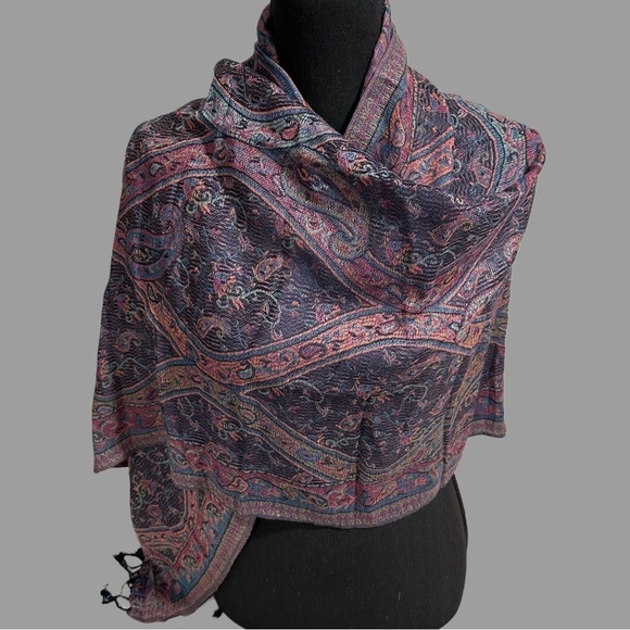 Elegant Shawl in Midnight Blue - Versatile Wrap, Stole, Scarf, Veil Soft & Cozy - Picture 1 of 16